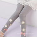 2015 Children Clothing Baby Girl Leggings Children Plain Color Flower Leggings